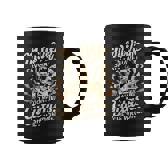 Bass Guitar Acoustic Guitar Player Hoarding Guitars Coffee Mug | Mazezy