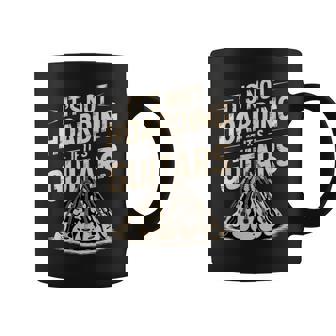 Bass Guitar Acoustic Guitar Player It's Not Hoarding Guitars Coffee Mug | Mazezy