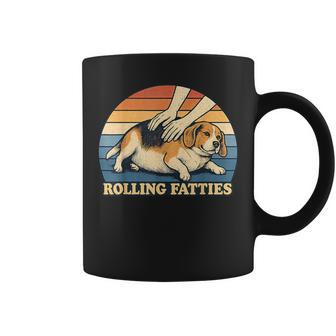 Beagle Rolling Fatties 駄洒落ジョーク 犬好き コーヒーマグ - Kawaiitshirt