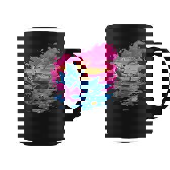 Bear Canoeing Through Pink Clouds Tank Top Coffee Mug | Mazezy