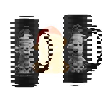 Bear Santa Hat Christmas Xmas Animal Lover Pajama Women Coffee Mug | Seseable CA