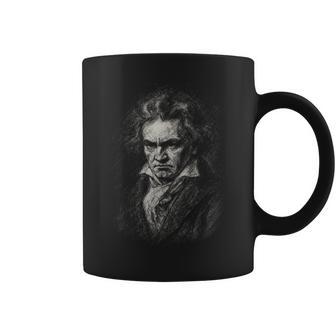 Beethoven-Retrato Ludwigan Beethoven Música Clásica Taza de café - Regaloses