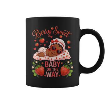 Berry Sweet Baby On The Way Strawberry Pregnancy Gender Coffee Mug - Monsterry