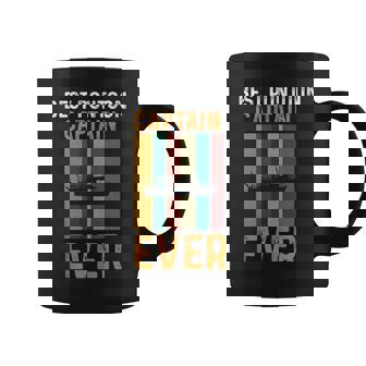 Best Pontoon Captain Ever Retro Boating Lover Fisher Tank Top Coffee Mug | Mazezy