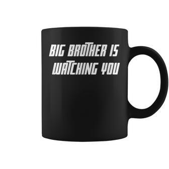 Big Brother Is Watching You ホワイト ボールド 1984 オーウェル 引用 コーヒーマグ - Kawaiitshirt