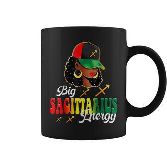 Big Sagittarius Energy Women Afro Girls Astrology Coffee Mug | Mazezy