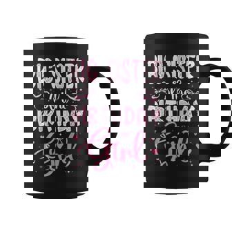 Big Sister Of The Birthday Girl Matching Pink Coquette Bow Coffee Mug - Monsterry
