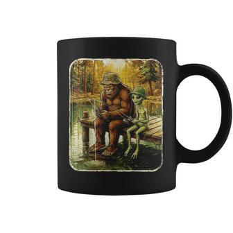 Bigfoot Alien Fishing Ufo Sasquatch Lovers Camping Coffee Mug - Thegiftio UK