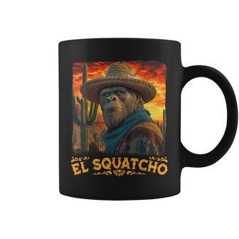 Bigfoot El Squatcho Sasquatch Mexican Cinco De Mayo Western Coffee Mug | Mazezy