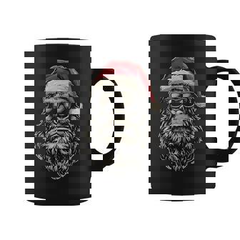 Bigfoot Face Sunglasses Santa Christmas Xmas Sasquatch Coffee Mug - Seseable