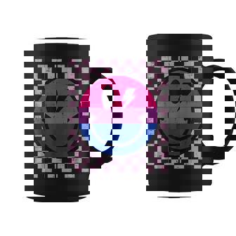 Bisexual Smile Face Bi Pride Flag Lgbtq Groovy Women Coffee Mug - Thegiftio