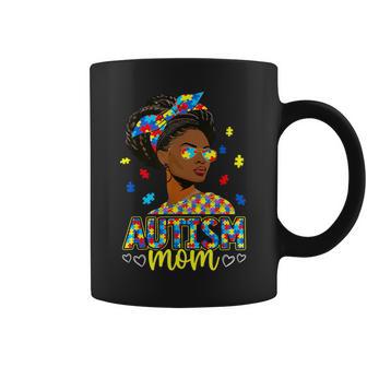 Black Afro Autism Mom American Autism Awareness Month Coffee Mug - Thegiftio UK