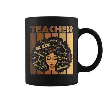 Black Smart Teacher Afro Girl Melanin African American Wowen Coffee Mug - Monsterry