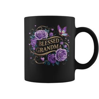 Blessed Grandma For Lavender Rose Butterfly Coffee Mug - Thegiftio UK