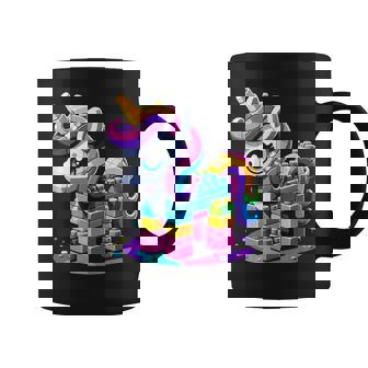Block Building Unicorn Lover Master Builder Bricks Coffee Mug - Thegiftio