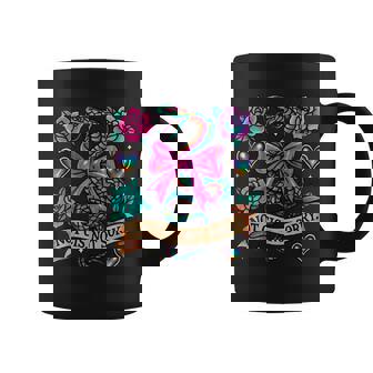 Bold Pride Snake Art – Not Cis Sorry Banner Retro Tattoo Coffee Mug | Mazezy