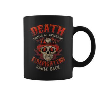 Bomberosmile Back Bomberos Camisa Muerteonrisas Calavera Taza de café - Regaloses