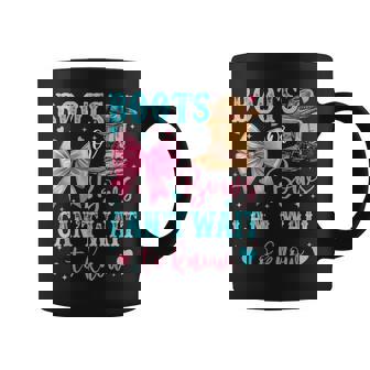 Boots Or Bows Can't Wait To Know Western Gender Reveal Party Coffee Mug - Monsterry