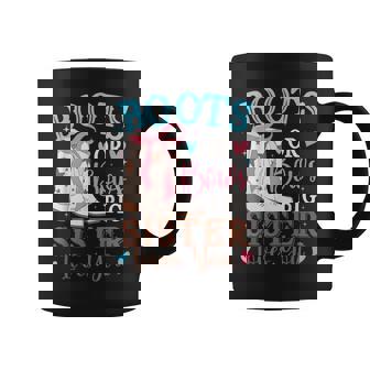 Boots Or Bows Gender Reveal Decorations Big Sister Loves You Coffee Mug - Monsterry