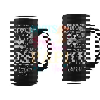 Boots Or Bows Papi Loves You Gender Reveal Family Coffee Mug | Mazezy