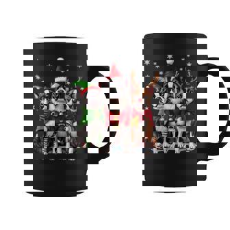 Boston Terrier Christmas Dogs Santa Reindeer Elf Coffee Mug | Mazezy