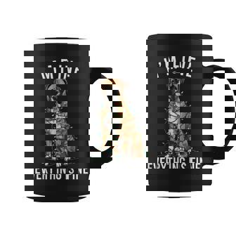 Boxer Dog Christmas I'm Fine Everything Is Fine Coffee Mug | Mazezy