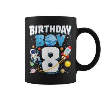 Boys 8Th Birthday Astronaut Space Planets Eight Years Old Coffee Mug - Thegiftio UK
