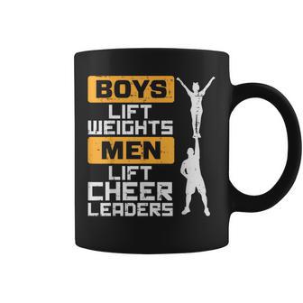 Boys Lift Weights Cheerleader Cheerleading Male Coffee Mug - Thegiftio UK