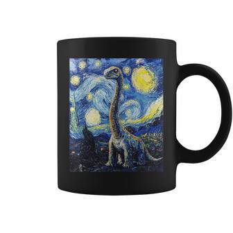 Brachiosaurus Dinosaur Dino Van Gogh Style Starry Night Coffee Mug - Thegiftio UK