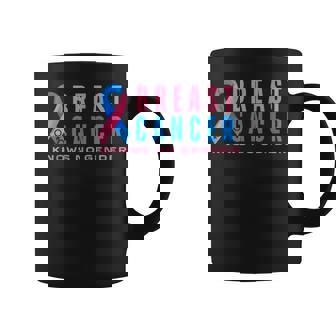 Breast Cancer Awareness Pink Blue Male Breast Cancer Coffee Mug | Mazezy