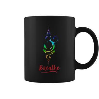 Breathe Chakra Symbol Yoga Meditation Spiritual Coffee Mug - Monsterry