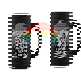 British Shorthair Cat Christmas Lights Santa Retro Cats Coffee Mug | Mazezy