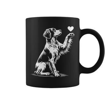 Brittany Spaniel Sitting Dog Heart Love Graphic Coffee Mug - Thegiftio UK
