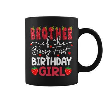 Brother Of The Berry First Birthday Girl Strawberry Coffee Mug - Thegiftio UK