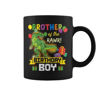 Brother Of The Birthday Boy Dinosaur Celebration Graphic Coffee Mug - Thegiftio UK