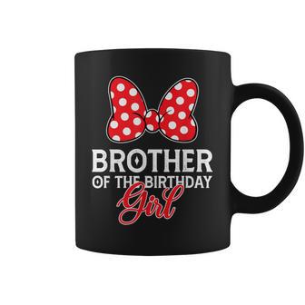 Brother Of The Birthday Girl Cute Pink Bow Family Matching Coffee Mug - Thegiftio