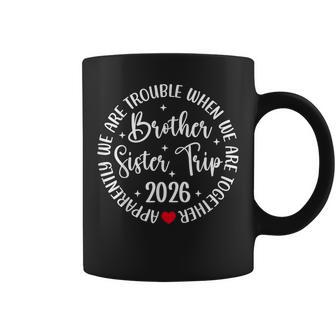 Brother Sister Trip 2026 We're Trouble Together Vacation Coffee Mug - Thegiftio UK