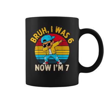 Bruh I Was 6 Now I'm 7 Year Old Birthday 67 Dabbing Boys Coffee Mug - Thegiftio UK