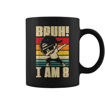Bruh I Am 8 Year Old Dabbing Boy 8Th Birthday Decorations Coffee Mug - Thegiftio