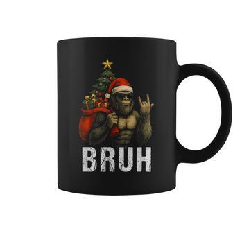 Bruh Bigfoot Christmas Christmas Tree Xmas Sasquatch Coffee Mug - Thegiftio UK