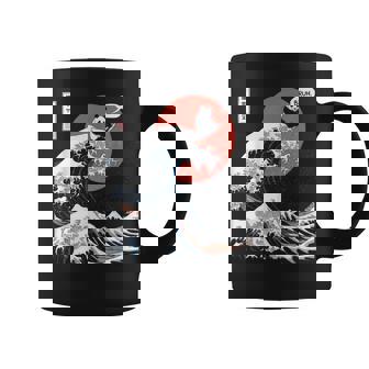 Bruh The Great Wave Kanagawa Japanese Surfing Panda Coffee Mug - Monsterry