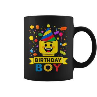 Building Bricks Boy Birthday Party Hat Master Builder Blocks Coffee Mug - Thegiftio