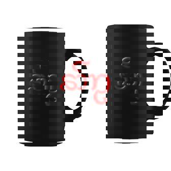 Burmese Writing Happy Symbol Red Xmas Calligraphy Coffee Mug | Mazezy