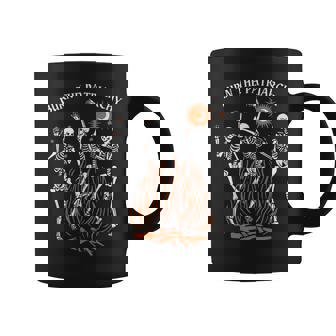 Burn The Patriarchy Spooky Feminist Skeletons Coffee Mug | Mazezy