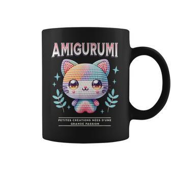 Cadeau Fan Amigurumi Kawaii Création Chat Crochetée Humour Tasse - Cadeauxyz