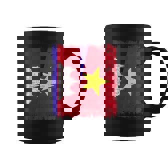 Cambodia Vietnam Half Flag Cambodian Vietnamese History Coffee Mug | Mazezy