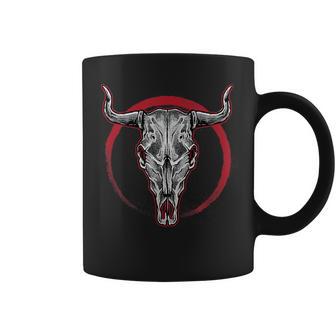 Camisa De Calavera De Toro Con Cabeza Deacaintage Regalo Retro Taza de café - Regaloses
