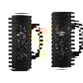 Camo Hunting Reindeer Deer Christmas Holiday Xmas Lights Coffee Mug | Mazezy