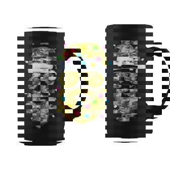 Camo Santa Claus Sunglasses Camouflage Xmas Lights Coffee Mug | Mazezy