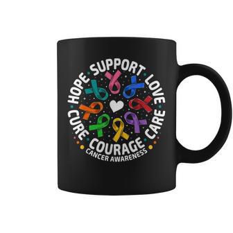 All Cancer Awareness Support All Ribbons Cancer Coffee Mug - Thegiftio UK